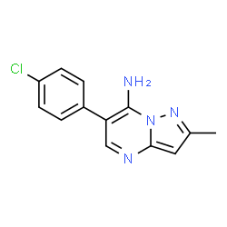 6-(4-Chlorophenyl)-2-methylpyrazolo[1,5-a]pyrimidin-7-amine结构式