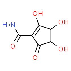 1-Cyclopentene-1-carboxamide,2,3,4-trihydroxy-5-oxo- structure