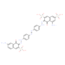 5-amino-3-[[4-[[4-[(7-amino-1-hydroxy-3-sulpho-2-naphthyl)azo]phenyl]azo]phenyl]azo]-4-hydroxynaphthalene-2,7-disulphonic acid structure