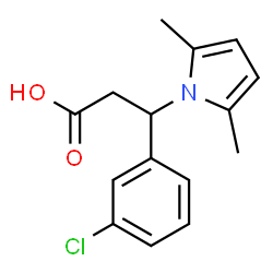 3-(3-Chlorophenyl)-3-(2,5-dimethyl-1H-pyrrol-1-yl)propanoic acid Structure