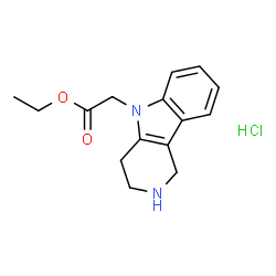 ethyl 2-(3,4-dihydro-1H-pyrido[4,3-b]indol-5(2H)-yl)acetate hydrochloride structure