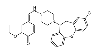 (4E)-4-[[[4-(3-chloro-5,6-dihydrobenzo[b][1]benzothiepin-6-yl)piperazin-1-yl]amino]methylidene]-2-ethoxycyclohexa-2,5-dien-1-one结构式