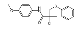 2-chloro-N-(4-methoxyphenyl)-2-methyl-3-phenylsulfanylpropanamide Structure