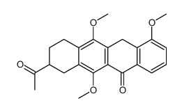 8-acetyl-1,6,11-trimethoxy-8,9,10,12-tetrahydro-7H-tetracen-5-one结构式