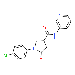 1-(4-chlorophenyl)-5-oxo-N-(pyridin-3-yl)pyrrolidine-3-carboxamide Structure