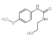 Urea,N-(2-hydroxyethyl)-N'-(4-methoxyphenyl)- structure