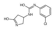 1-(3-chlorophenyl)-3-(5-oxopyrrolidin-3-yl)urea结构式