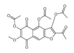 (2-acetyl-3,6-diacetyloxy-7-methoxy-5,8-dioxobenzo[f][1]benzofuran-4-yl) acetate Structure