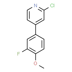 2-Chloro-4-(3-fluoro-4-methoxyphenyl)pyridine structure