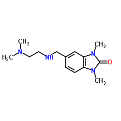 5-[(2-DIMETHYLAMINO-ETHYLAMINO)-METHYL]-1,3-DIMETHYL-1,3-DIHYDRO-BENZOIMIDAZOL-2-ONE结构式