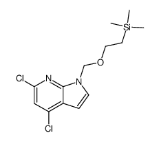4,6-dichloro-1-((2-(trimethylsilyl)ethoxy)methyl)-1H-pyrrolo[2,3-b]pyridine结构式