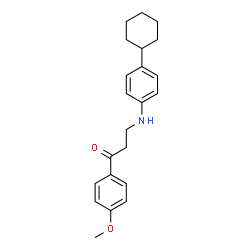 3-(4-cyclohexylanilino)-1-(4-methoxyphenyl)-1-propanone结构式