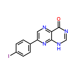 7-(4-Iodophenyl)-4(1H)-pteridinone结构式