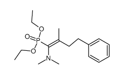 (E)-1-(Diethoxyphosphoryl)-N,N,2-trimethyl-4-phenyl-1-buten-1-amin Structure
