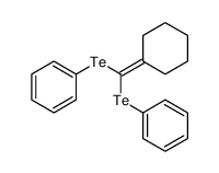 [cyclohexylidene(phenyltellanyl)methyl]tellanylbenzene Structure