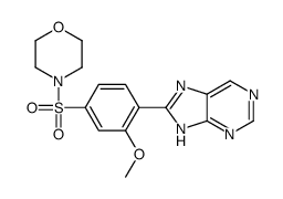 4-[3-methoxy-4-(7H-purin-8-yl)phenyl]sulfonylmorpholine结构式