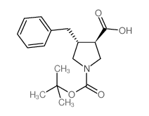 (3R,4R)-4-BENZYL-1-(TERT-BUTOXYCARBONYL)PYRROLIDINE-3-CARBOXYLIC ACID structure