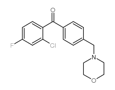 2-CHLORO-4-FLUORO-4'-MORPHOLINOMETHYL BENZOPHENONE Structure