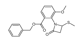 1-(2-Benzyloxycarbonyl-6-methoxyphenyl)-4-methylthio-2-azetidinon结构式