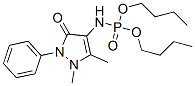 (2,3-Dihydro-1,5-dimethyl-3-oxo-2-phenyl-1H-pyrazol-4-yl)phosporamidic acid dibutyl ester结构式