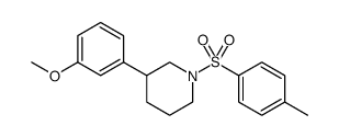 Piperidine, 3-(3-methoxyphenyl)-1-[(4-methylphenyl)sulfonyl]结构式