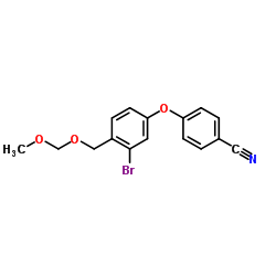 4-{3-Bromo-4-[(methoxymethoxy)methyl]phenoxy}benzonitrile Structure