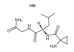 1-Aminocyclopropane-1-carboxy-leucyl-glycine Amide Hydrobromide Structure