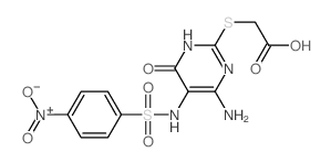 2-[[4-amino-5-[(4-nitrophenyl)sulfonylamino]-6-oxo-3H-pyrimidin-2-yl]sulfanyl]acetic acid结构式