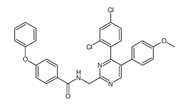 N-[[4-(2,4-Dichlorophenyl)-5-(4-methoxyphenyl)pyrimidin-2-yl]methyl]-4-phenoxybenzamide Structure