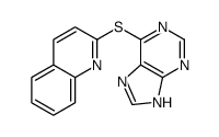 2-(7H-purin-6-ylsulfanyl)quinoline结构式