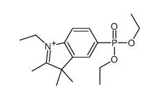 5-diethoxyphosphoryl-1-ethyl-2,3,3-trimethylindol-1-ium结构式