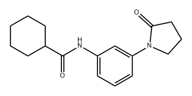 Cyclohexanecarboxamide, N-[3-(2-oxo-1-pyrrolidinyl)phenyl]- Structure