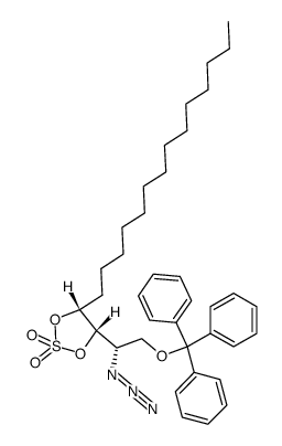 (4S,5R)-4-((S)-1-azido-2-(trityloxy)ethyl)-5-tetradecyl-1,3,2-dioxathiolane 2,2-dioxide结构式