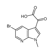 (5-Bromo-1-methyl-1H-pyrrolo[2,3-b]pyridin-3-yl)(oxo)acetic acid结构式