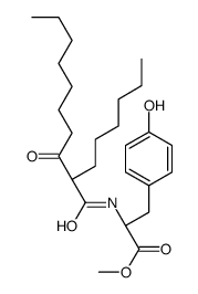 methyl (2S)-2-[(2-hexyl-3-oxodecanoyl)amino]-3-(4-hydroxyphenyl)propanoate结构式