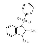 1H-Indole,2,3-dihydro-2,3-dimethyl-1-(phenylsulfonyl)-结构式