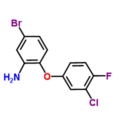 5-Bromo-2-(3-chloro-4-fluorophenoxy)aniline结构式