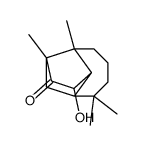 3-hydroxy-1,5,5,8a-tetramethyloctahydro-1,4-methanoazulen-2(1H)-one结构式