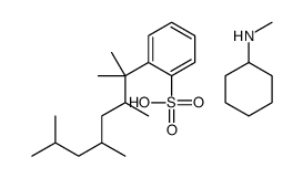 (1,1,2,4,6-pentamethylheptyl)benzenesulphonic acid, compound with N-methylcyclohexylamine (1:1) Structure