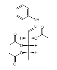 5-deoxy-2,3,4-O-triacetyl-L-arabinose-phenylhydrazone结构式
