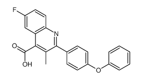 6-fluoro-3-methyl-2-(4-phenoxyphenyl)quinoline-4-carboxylic acid结构式