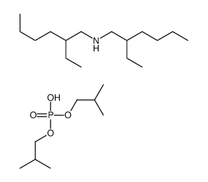 diisobutyl hydrogen phosphate, compound with 2-ethyl-N-(2-ethylhexyl)hexylamine (1:1)结构式