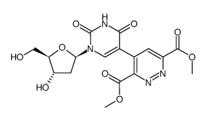 5-(3,6-dicarbomethoxypyridazin-4-yl)-2'-deoxyuridine Structure