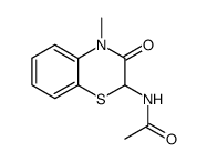 2-acetylamino-4-methyl-4H-benzo[1,4]thiazin-3-one结构式