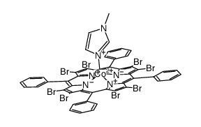 [Co(N-methylimidazole)(β-octabromo-meso-tetraphenylporphyrinate)]结构式