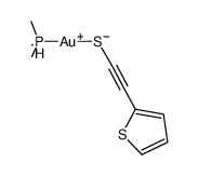 [Au(2-C4H3S-CC-S)(PMe3)] Structure