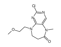 10-chloro-2-(2-methoxyethyl)-6-methyl-2,6,9,11-tetrazabicyclo[5.4.0]undeca-7,9,11-trien-5-one Structure