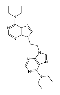 6,6'-bis-diethylamino-9H,9'H-9,9'-ethane-1,2-diyl-bis-purine结构式