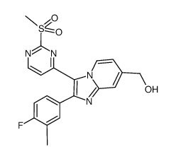 [2-(4-fluoro-3-methylphenyl)-3-(2-methylsulfonylpyrimidin-4-yl)imidazo[1,2-a]pyridin-7-yl]methanol Structure