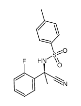 (S)-2-(2-fluorophenyl)-2-(tosylamino)propanenitrile Structure